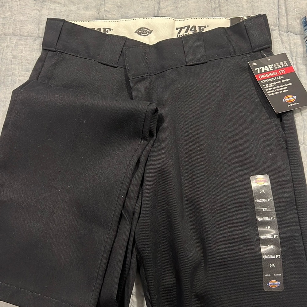 Dickies Original Fit Straight Leg Work Pant; Size 2 Reg/Black